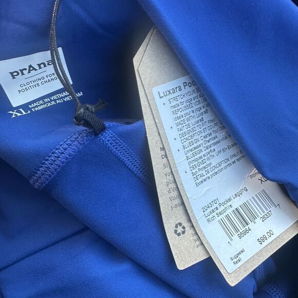 prAna Women's $99 Luxara Pocket Legging in Rich Sapphire size XL - Picture 8 of 8